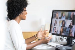 Women on video call